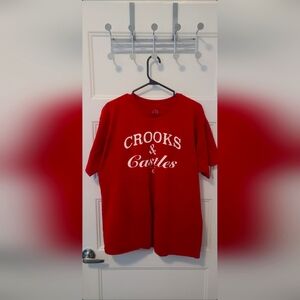 Crooks & Castles Red&White T-shirt Men Size Large